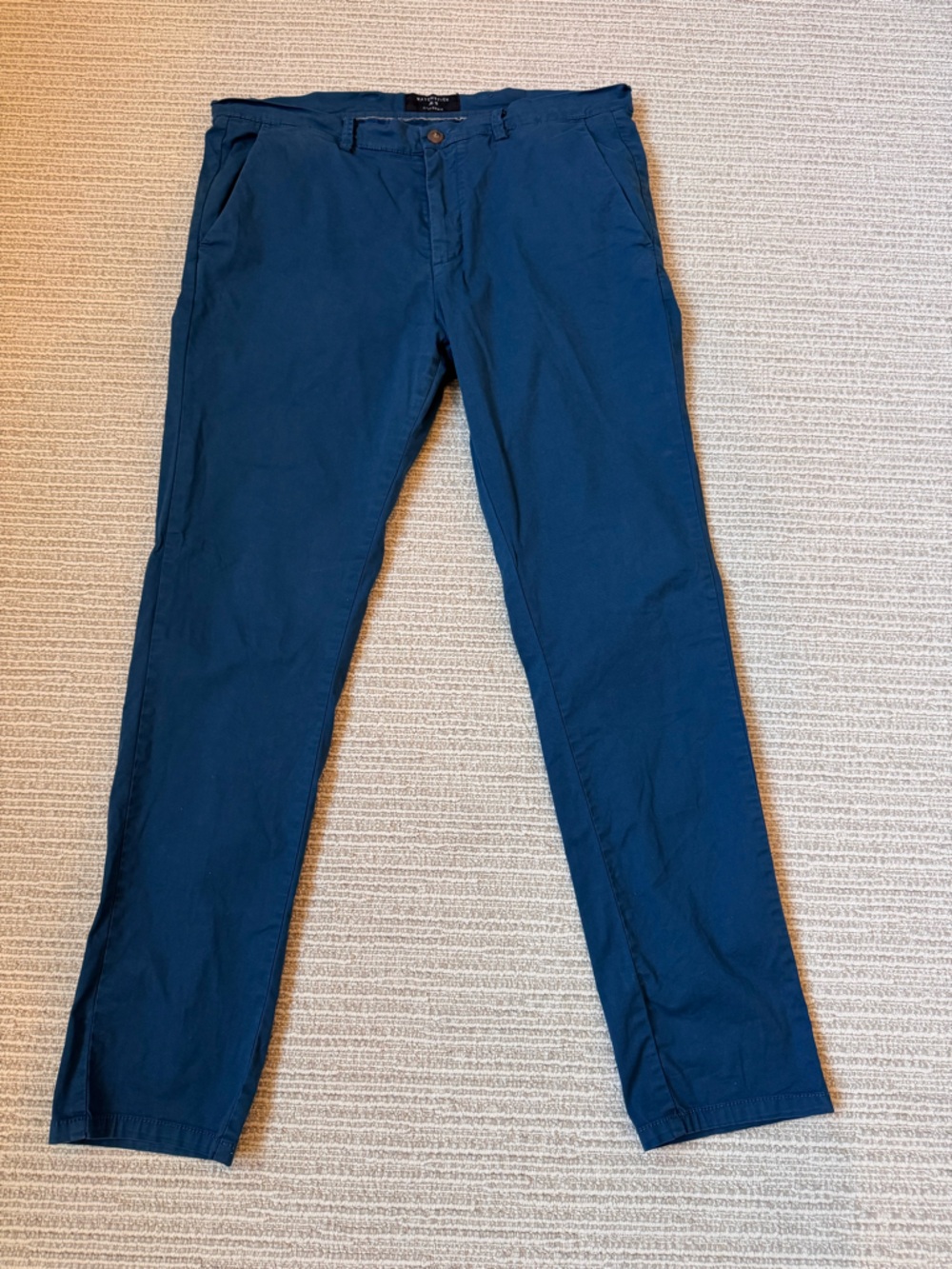 Matchstick Men's Casual Pant (36W x 31L Peacock Blue)